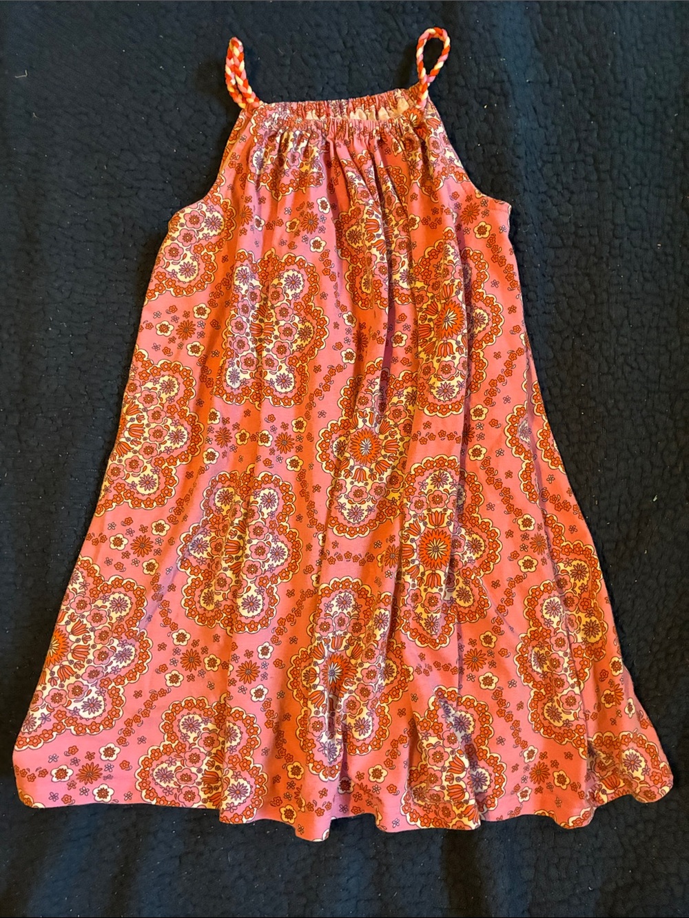 Mini Boden pink floral print dress